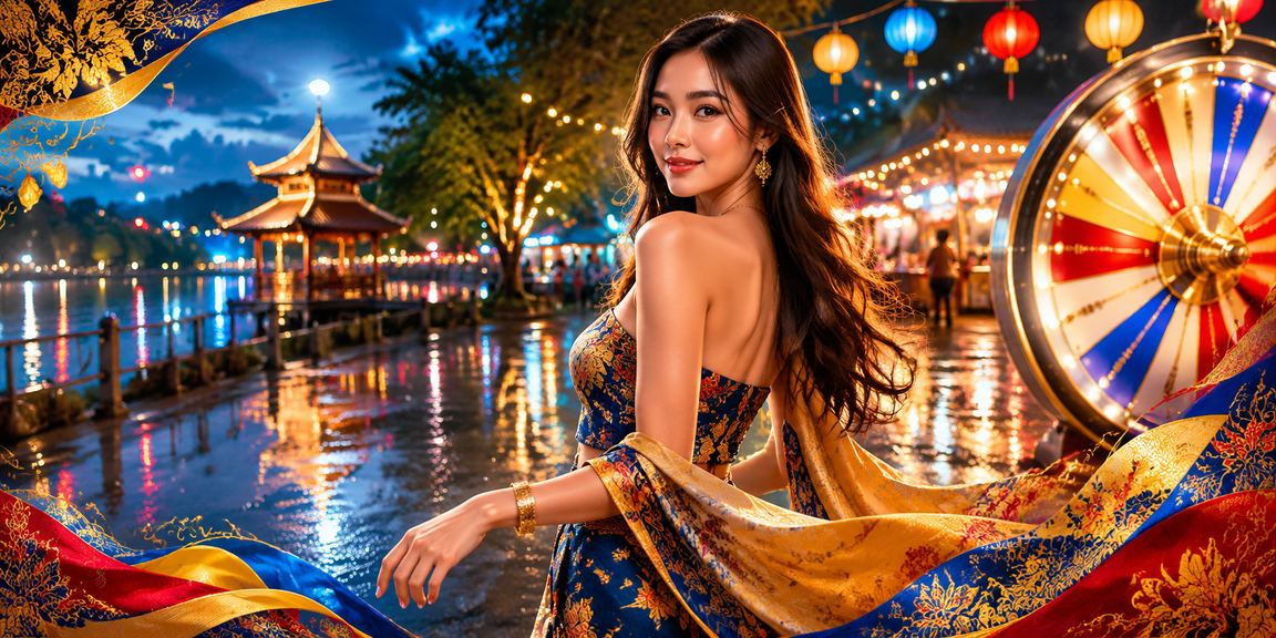 Permainan roulette dengan motif batik Malaysia gaya eksklusif